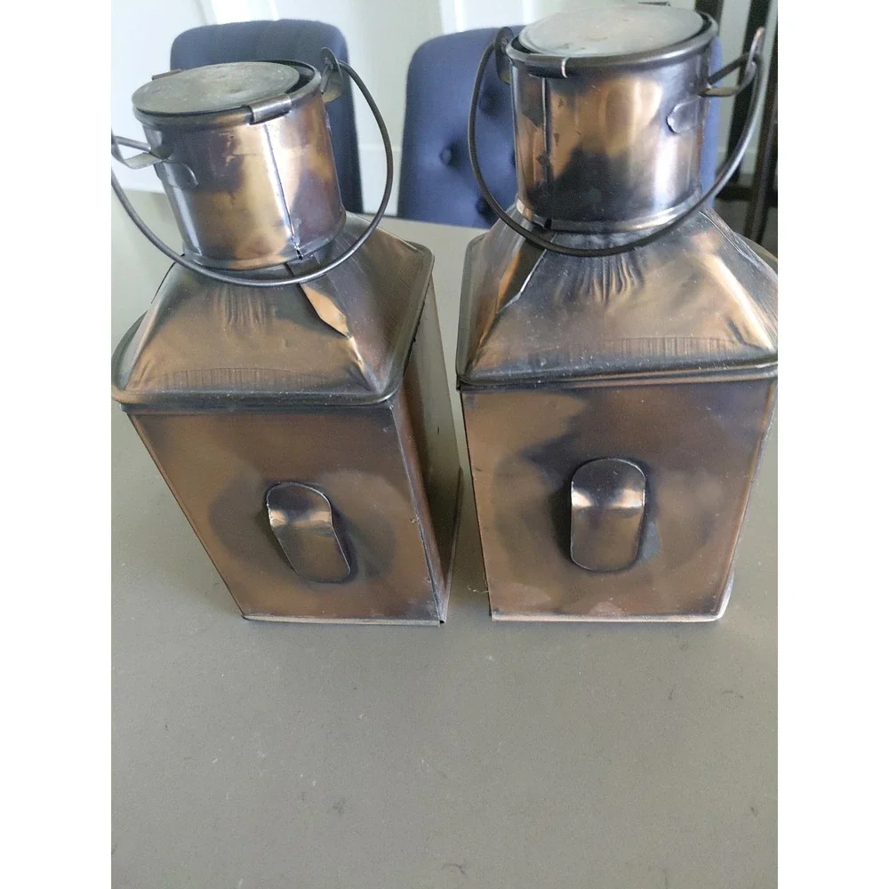 Vintage Ship Copper Finish Port Starboard Lanterns Nautical Oil Lamps Hong Kong